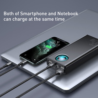 Baseus 65W Power Bank 30000mAh/20000mAh PD szybkie ładowanie FCP SCP Powerbank przenośna zewnętrzna ładowarka do smartfona Tablet na laptopa 5